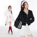 Rumi Ruffle Zip Hoodie