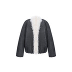 Spice Faux Fur Plaid Jacket