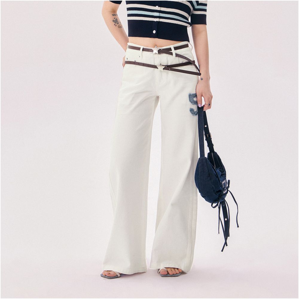 Ara Varsity Washed Denim