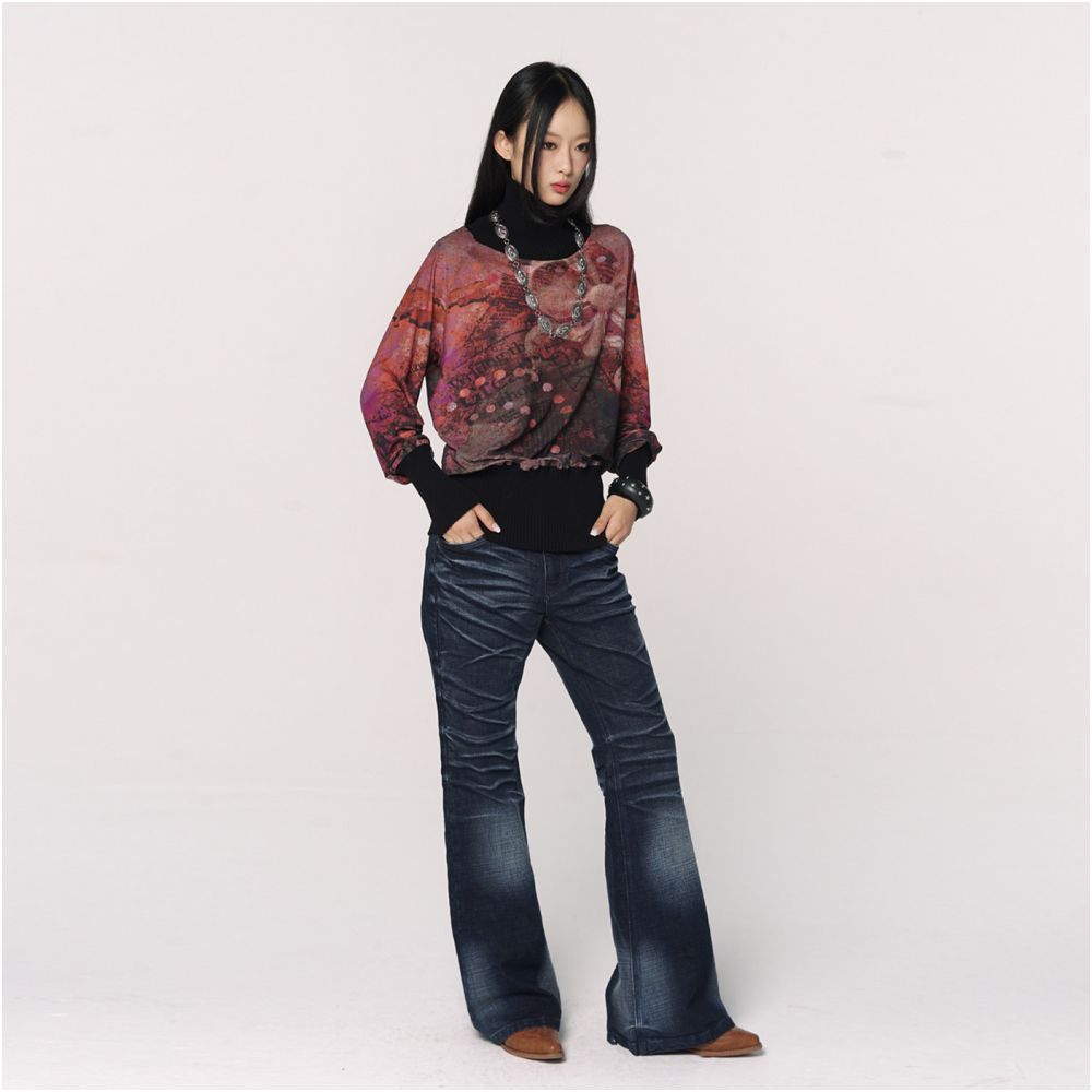 Marumi Mesh Print Top image 4