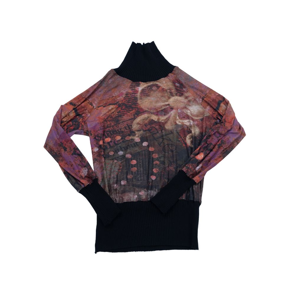 Marumi Mesh Print Top