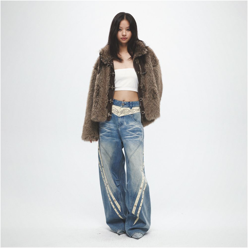 Eunha Rivetline Wide Jeans image 4