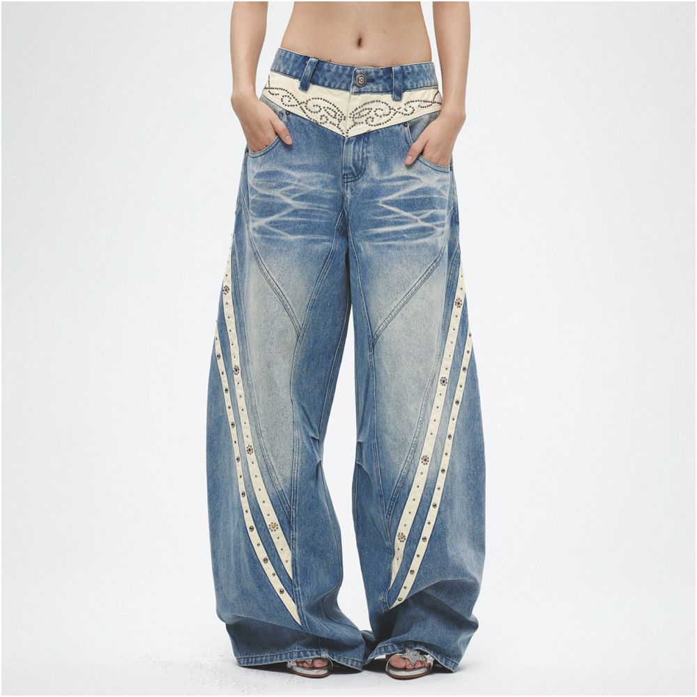 Eunha Rivetline Wide Jeans image 0