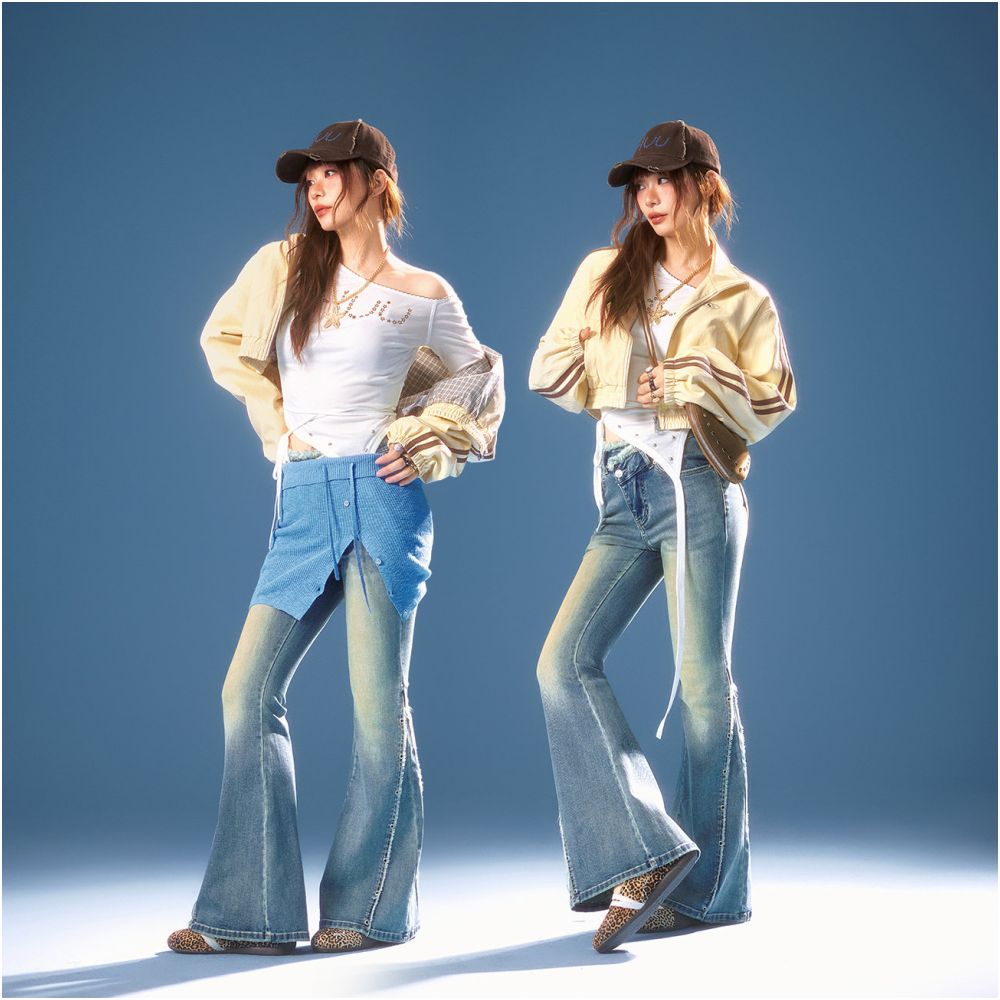 Romi Split Flare Jeans image 2