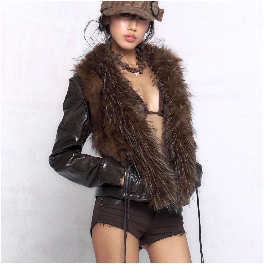 Hara Fur Moto Jacket image 2