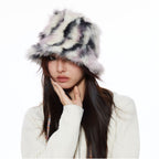 THELIGHT 24 Winter New Warm Hairy Fisherman s Hat Imitation Fur Hat Ear Protection Hair Plush Shows Face Size image 2