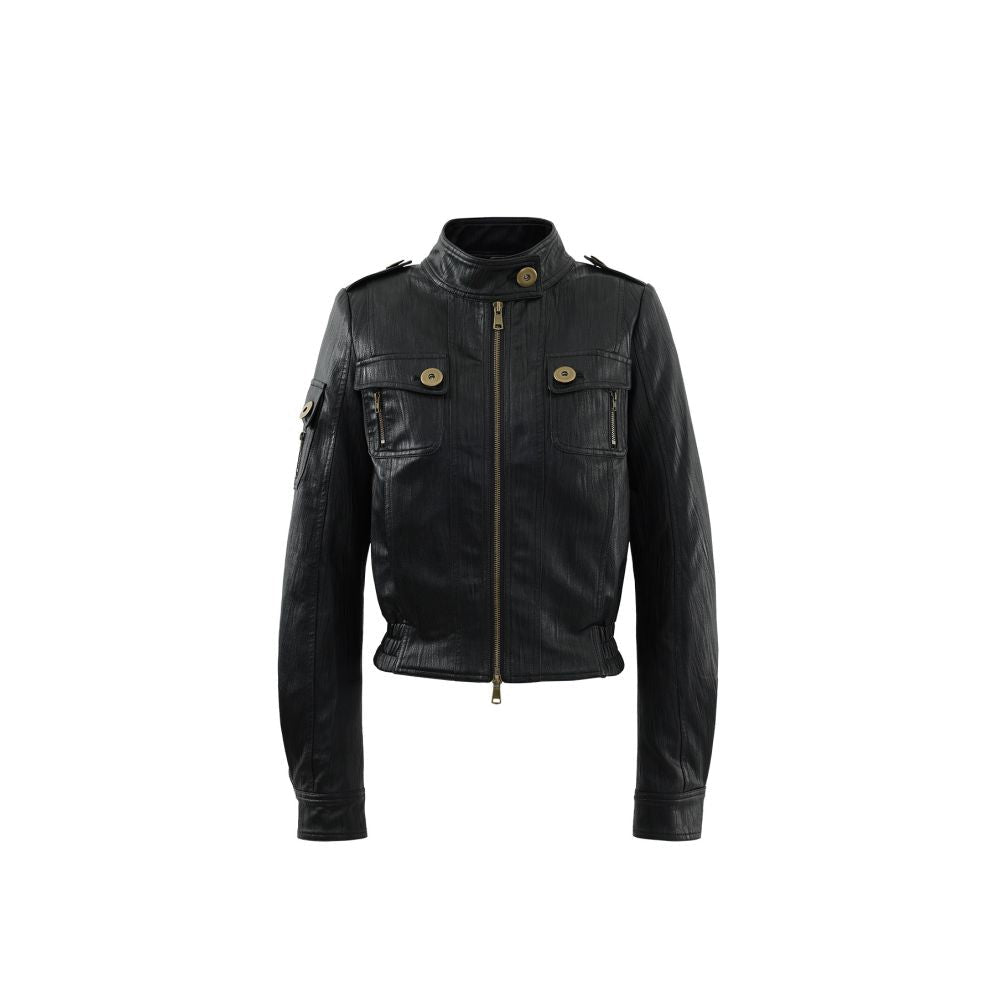 Black Archive Utility Leather Jacket