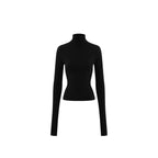 Black Halo Ribbed Turtleneck