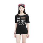 Gods plan 25ss original spicy girl niche dark leopard print slim fit waist cinching five quarter sleeve image 0