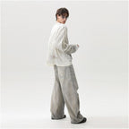 MRNEARLY American retro dirty dyed pure cotton autumn long sleeved T shirt men s and women s trendy brand loose high street hooligan handsome top image 4