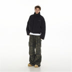 MRNEARLY winter thick American style clean fit short standing collar cotton jacket for men and couples bread jacket cotton jacket jacket image 4