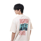 MRNEARLY American casual retro heavyweight couple outfit short sleeved T shirt men s summer European and American high street trendy brand top image 3