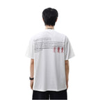 MRNEARLY American Street Shadow Printed Cleanfit Short sleeved T shirt for Men Loose Retro and Handsome Top Trendy image 5