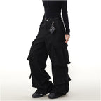 MRNEARLY American retro deconstructive silhouette multi pocket work pants for men and women trendy brand new loose and cool pants image 1