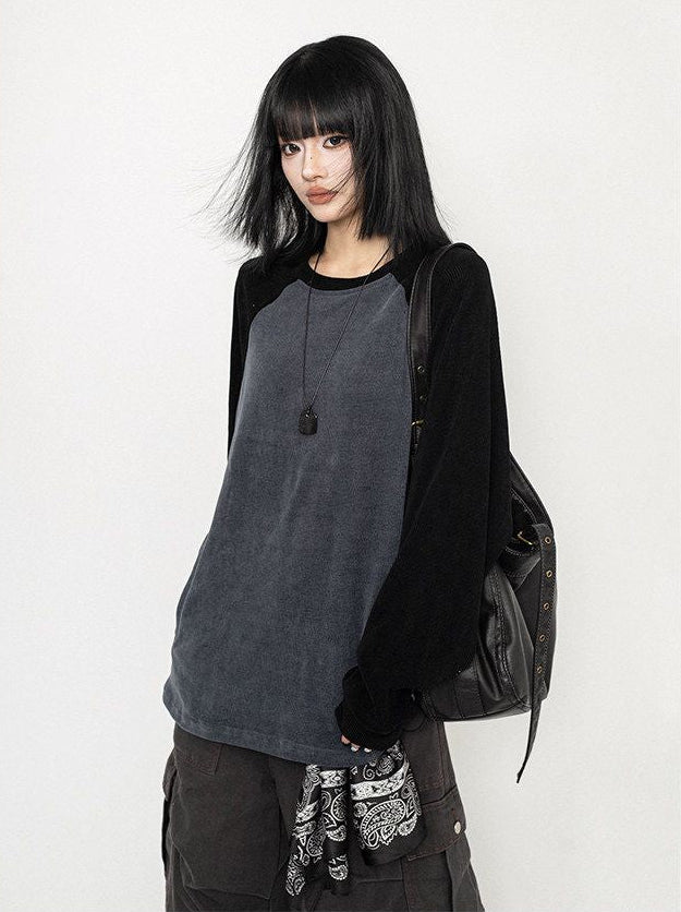 Blank Raglan Long Sleeve Tee