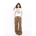 American style sexy off shoulder T shirt short sleeved butterfly designed slim fitting short top new summer 2024 style image 2