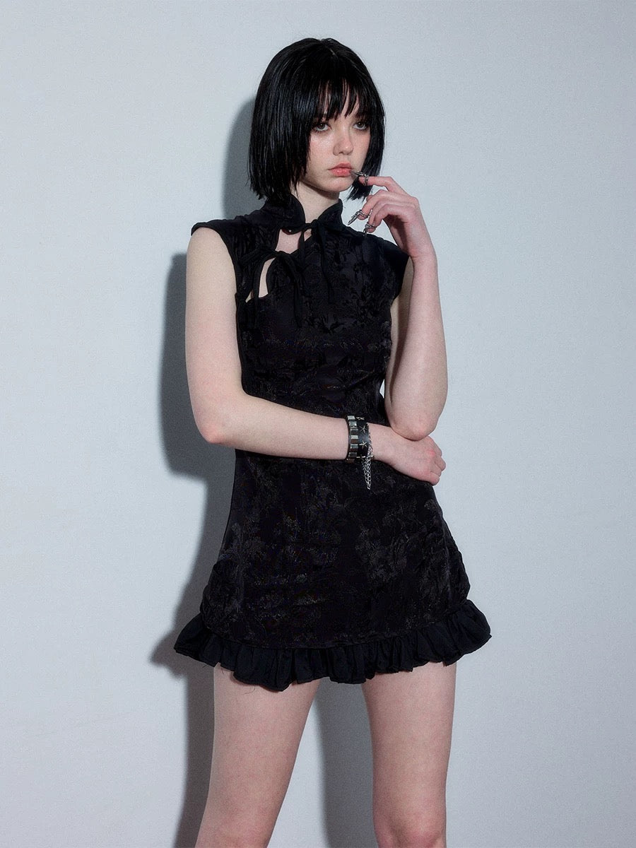 Yuka's Black Lotus Dress