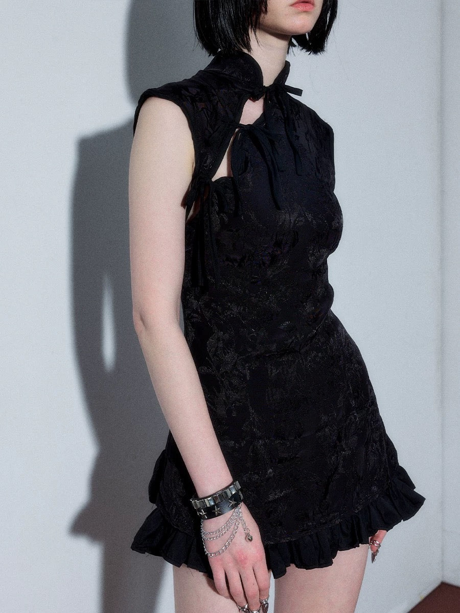 Yuka's Black Lotus Dress