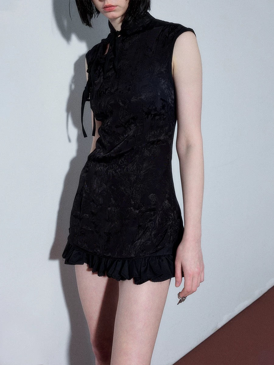 Yuka's Black Lotus Dress