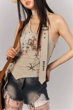 Desert Cross Halter Top