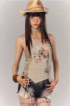 Desert Cross Halter Top