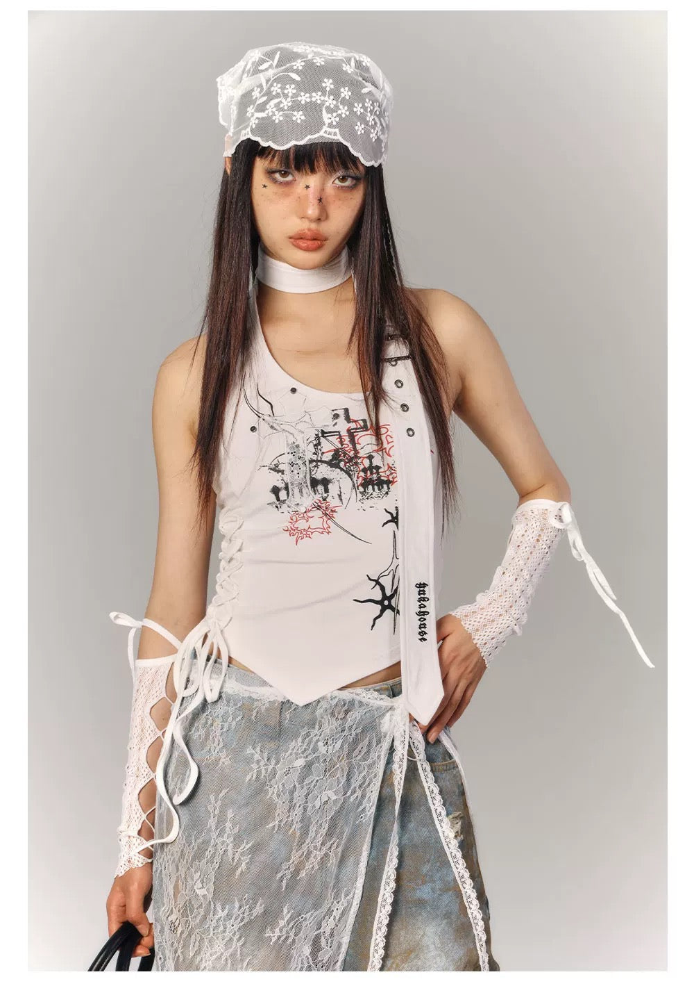 Ghost Cross Halter Top