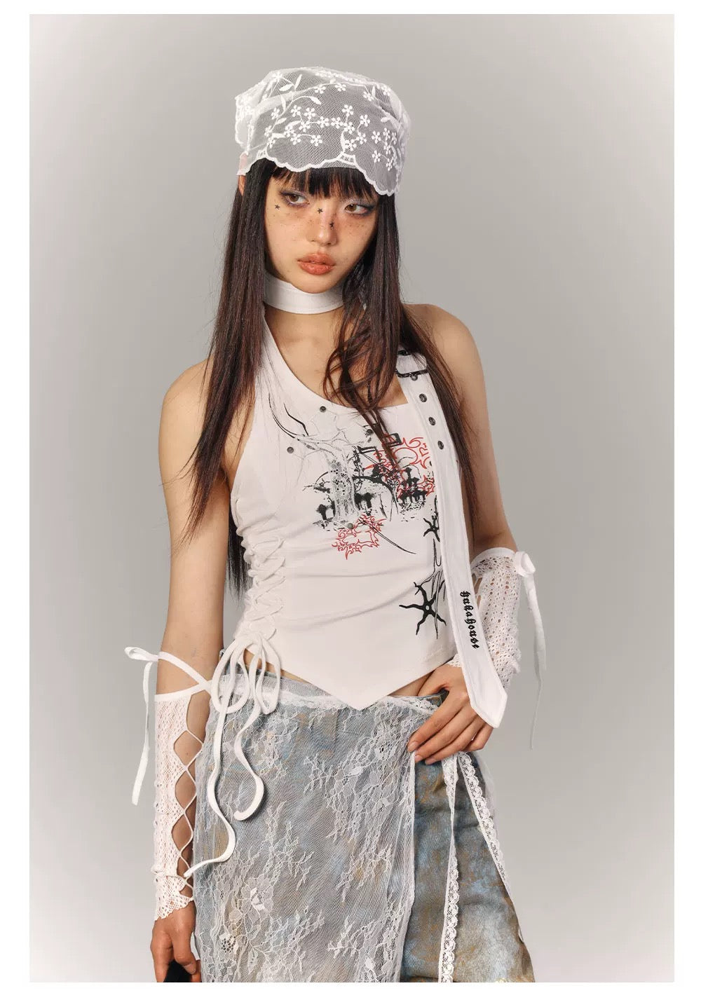 Ghost Cross Halter Top