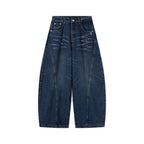 Wide Panel Washed Denim Pants