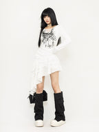 Veil Cross Long Sleeve Top