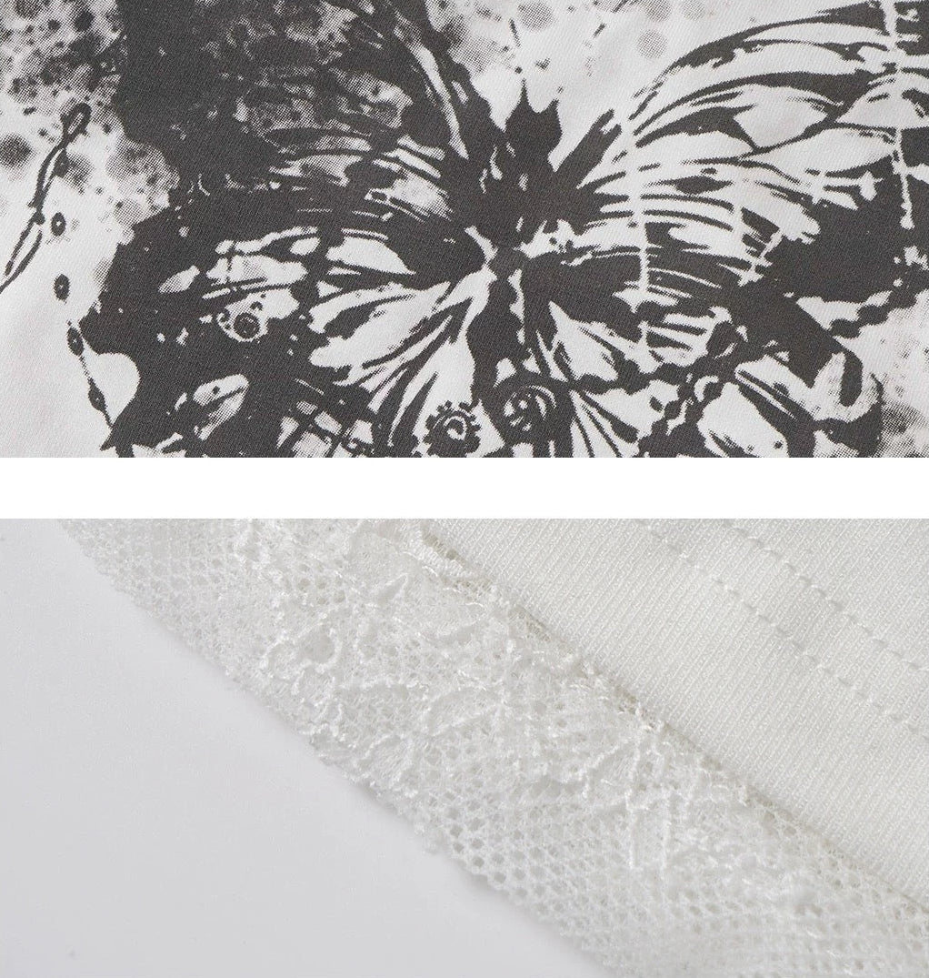 Veil Cross Long Sleeve Top