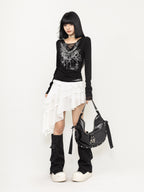 Veil Cross Long Sleeve Top