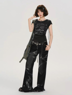 Verdurous Lace-Up Back Top