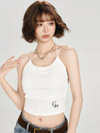 Cropped Halter Tank Top