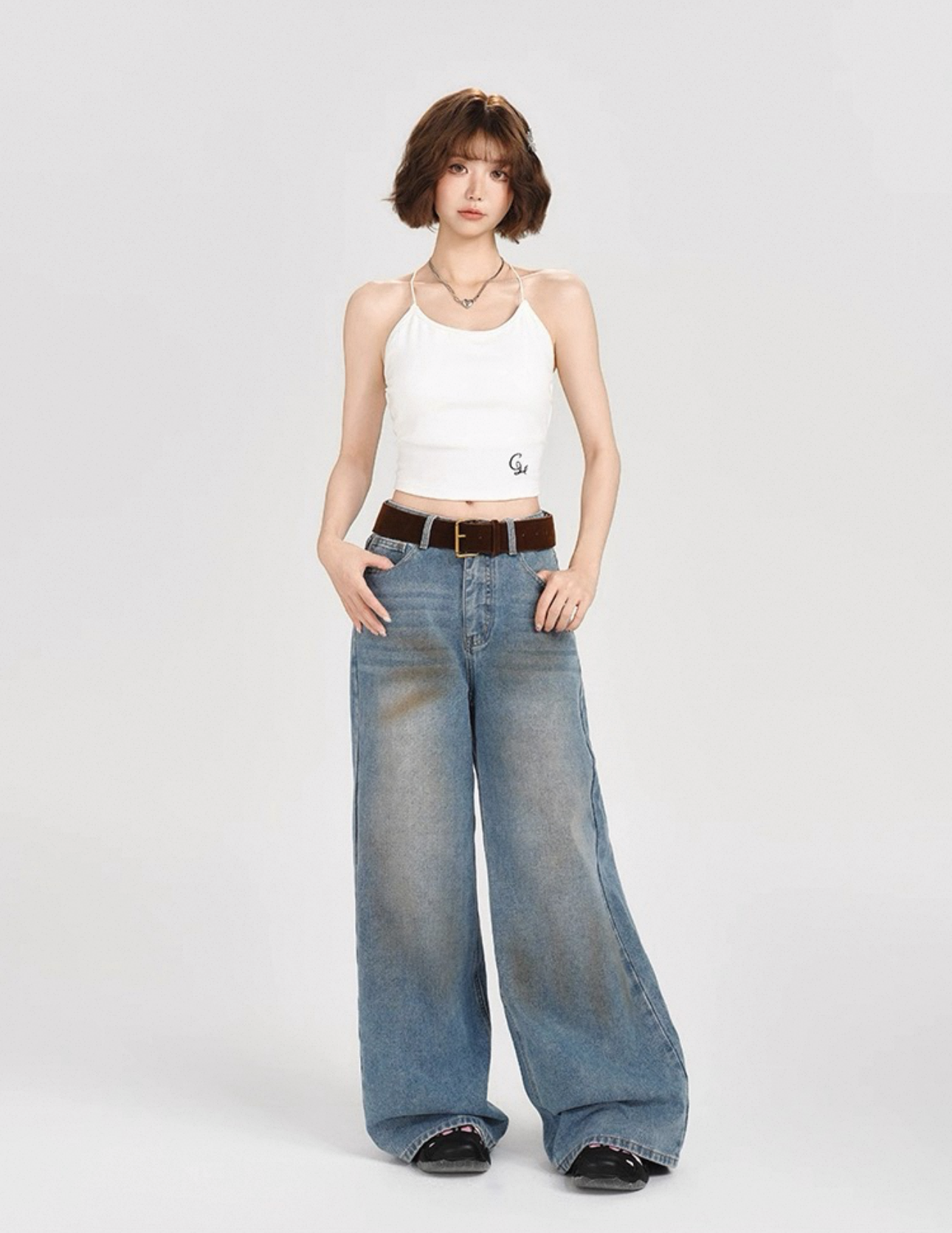 Cropped Halter Tank Top