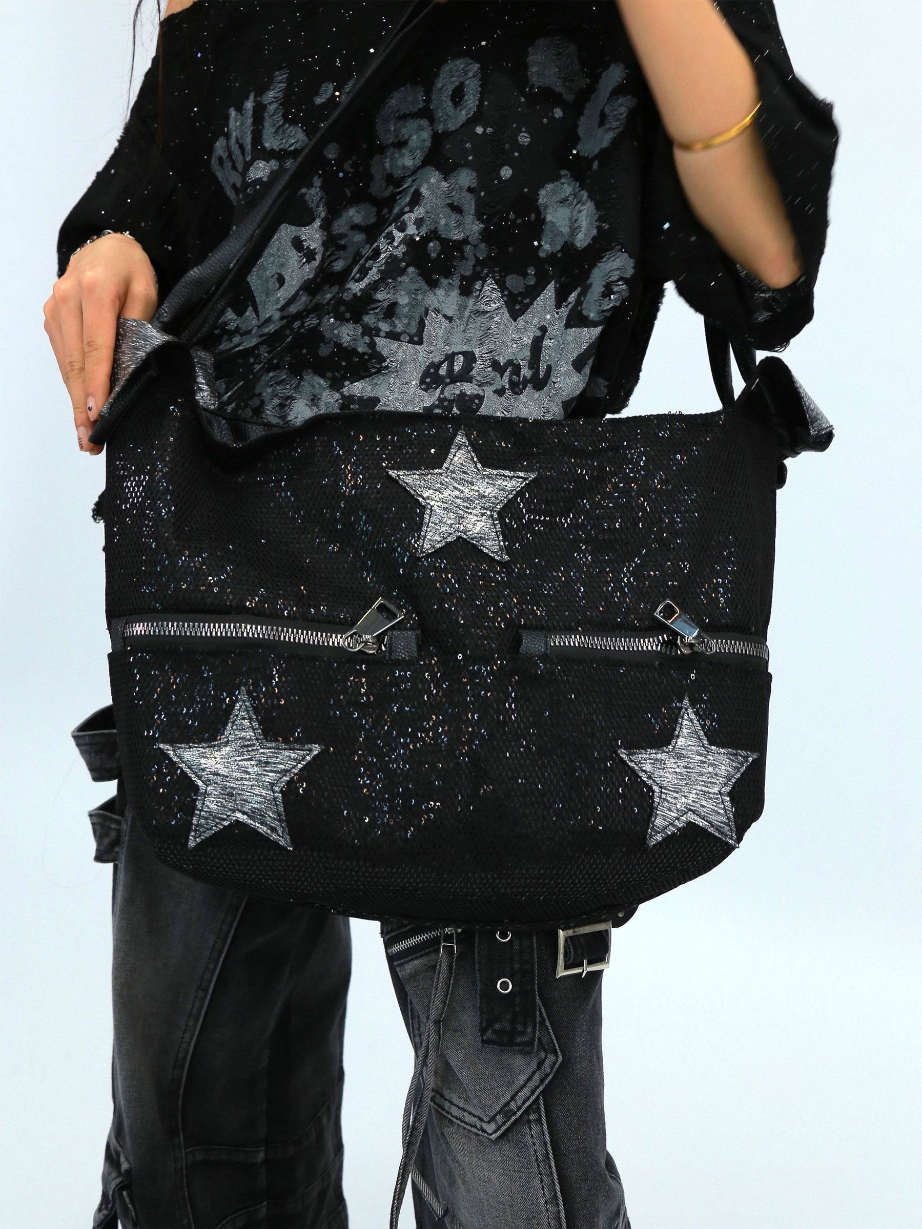 Black Nebula Shoulder Bag