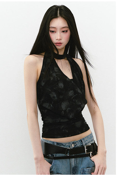 Summer’s Whisper Halter Drape Top