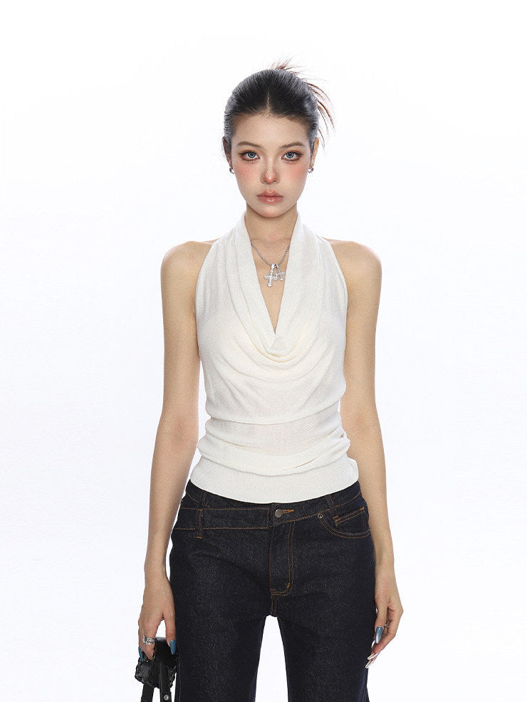 Haneul Cowl Halter Top