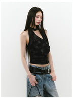 Summer’s Whisper Halter Drape Top