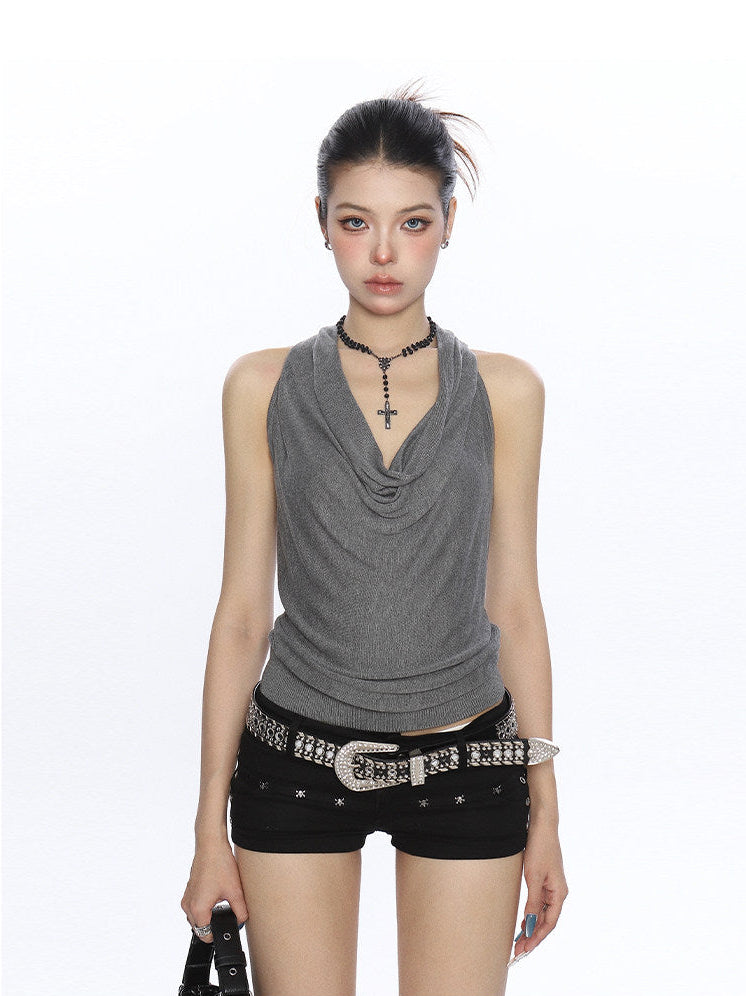 Haneul Cowl Halter Top