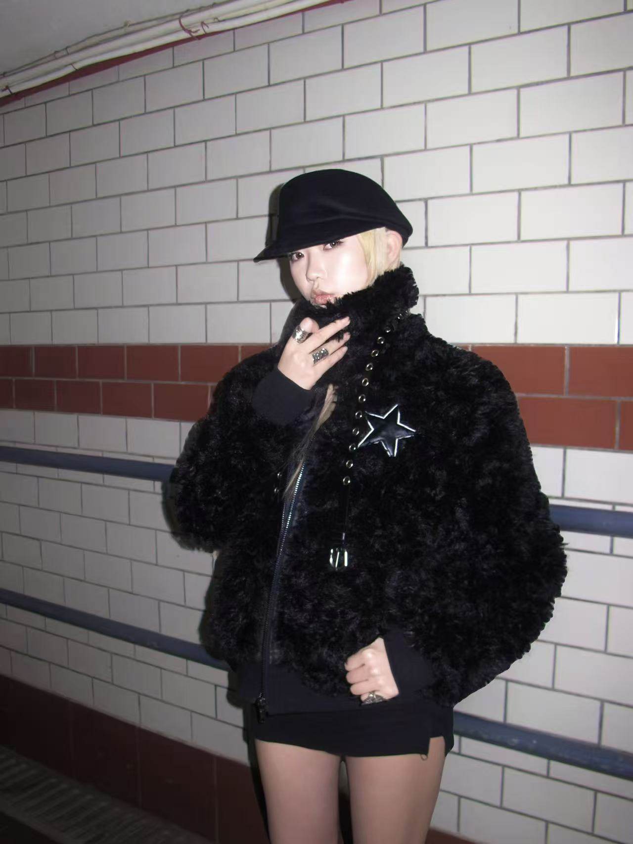 Minjae Black Star Jacket