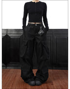 Utility Cargo Wide-Leg Pants