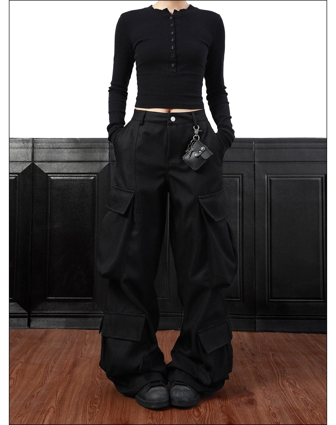 Utility Cargo Wide-Leg Pants