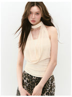 Summer’s Whisper Halter Drape Top