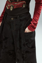 LP Black Flocked Pants