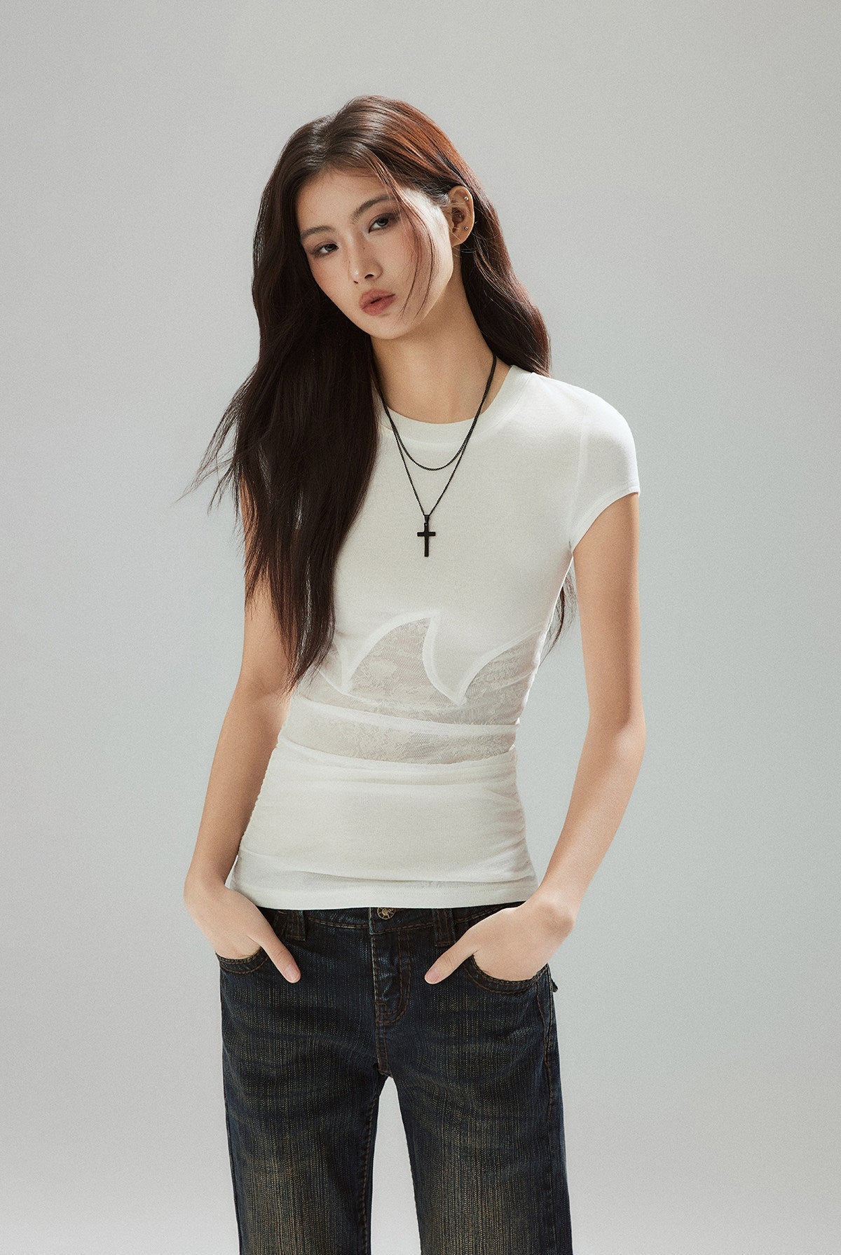 Empty Palm Fitted Top