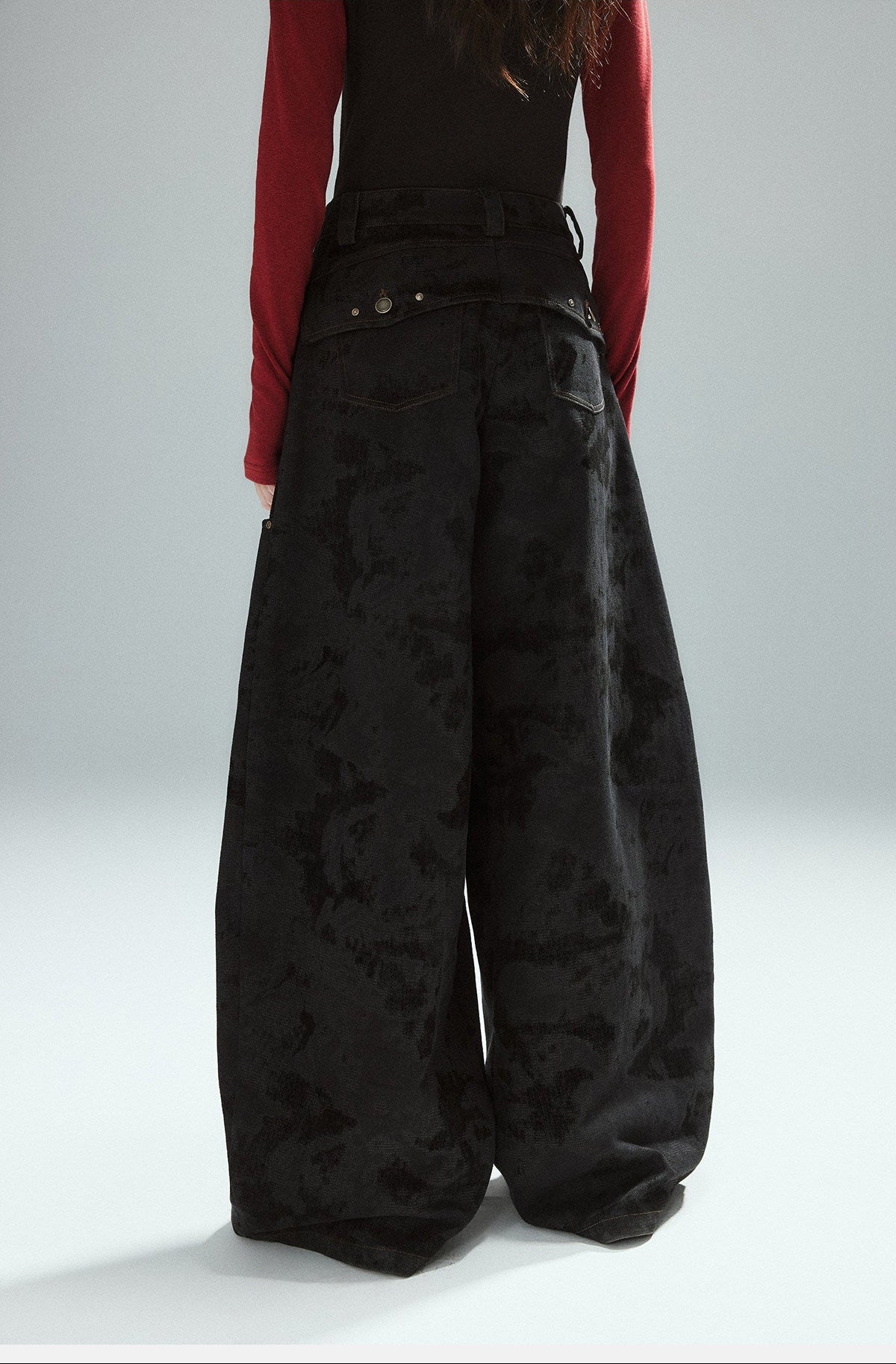 LP Black Flocked Pants