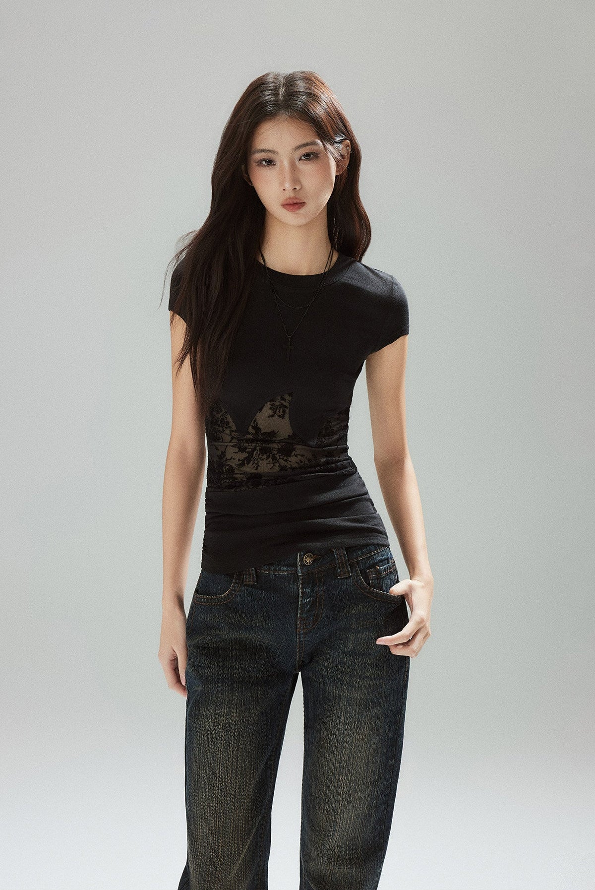 Empty Palm Fitted Top