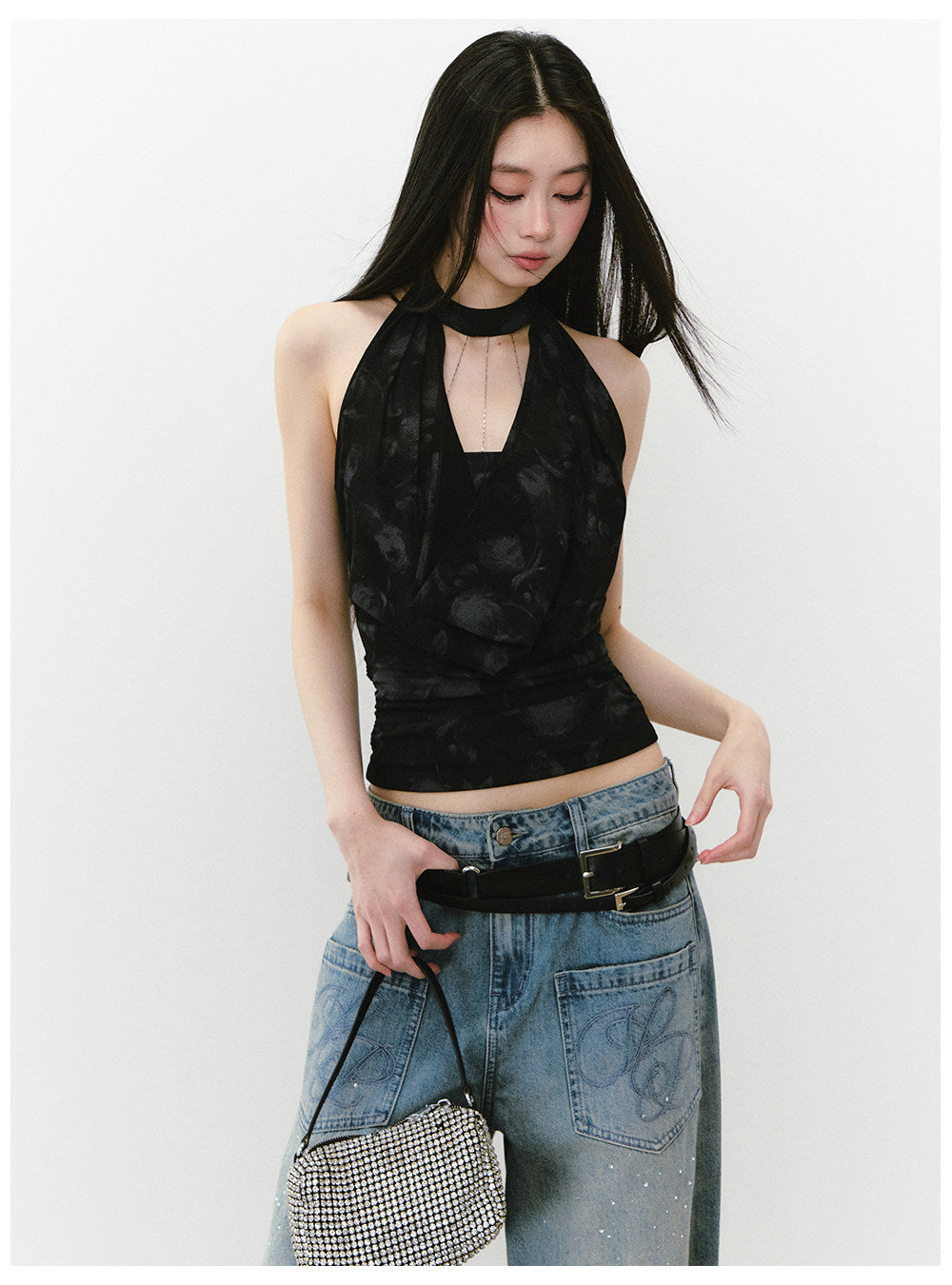 Summer’s Whisper Halter Drape Top