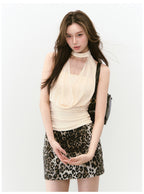 Summer’s Whisper Halter Drape Top