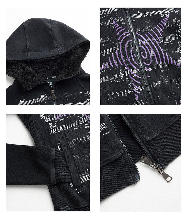 Signal Black Zip Hoodie